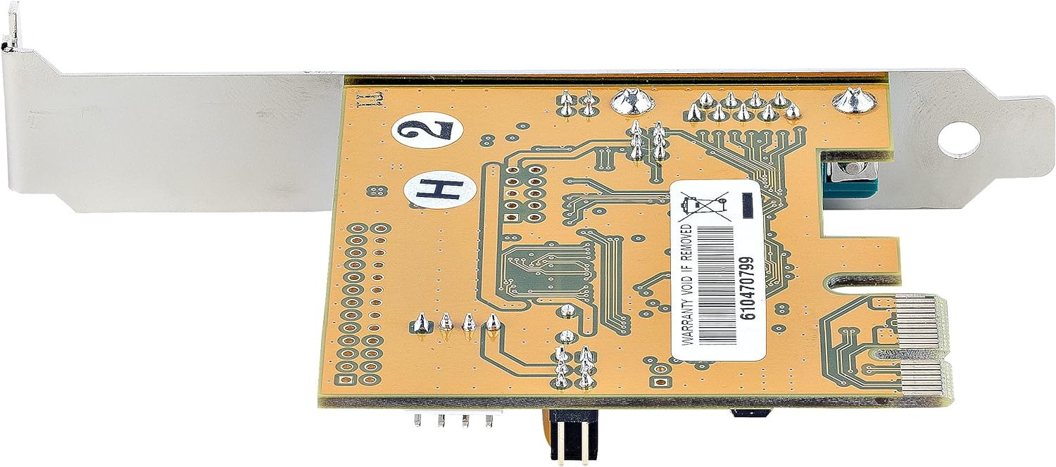 StarTech.com PCI Express Serial Card, PCIe to RS232 (DB9) Serial Interface Card, PC Serial Card, 16C1050 UART, Standard and Low Profile Brackets, COM Retention, Windows/Linux (11050-PC-SERIAL-CARD