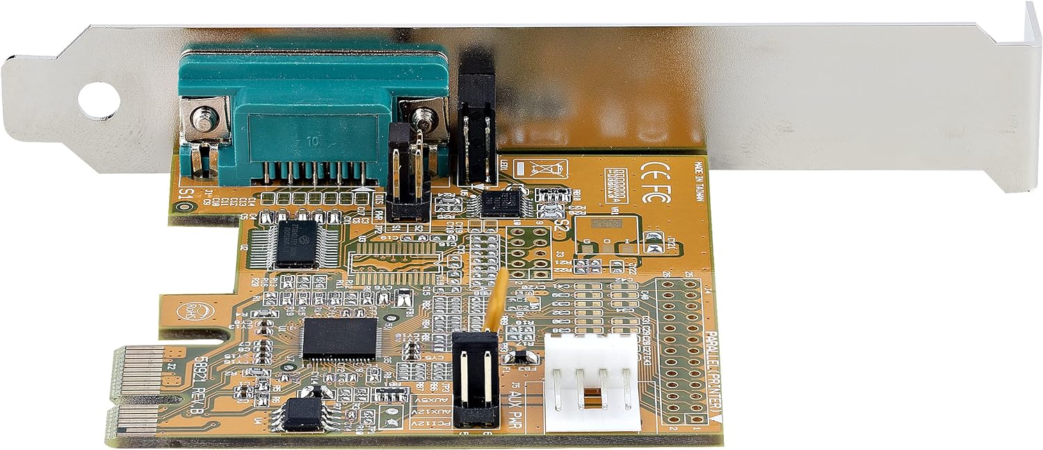 StarTech.com PCI Express Serial Card, PCIe to RS232 (DB9) Serial Interface Card, PC Serial Card, 16C1050 UART, Standard and Low Profile Brackets, COM Retention, Windows/Linux (11050-PC-SERIAL-CARD