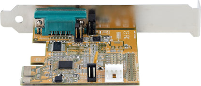 StarTech.com PCI Express Serial Card, PCIe to RS232 (DB9) Serial Interface Card, PC Serial Card, 16C1050 UART, Standard and Low Profile Brackets, COM Retention, Windows/Linux (11050-PC-SERIAL-CARD