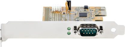 StarTech.com PCI Express Serial Card, PCIe to RS232 (DB9) Serial Interface Card, PC Serial Card, 16C1050 UART, Standard and Low Profile Brackets, COM Retention, Windows/Linux (11050-PC-SERIAL-CARD