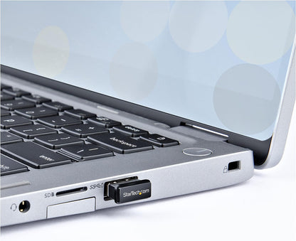 StarTech.com Adaptador USB a Bluetooth 5.0, Dongle Conversor para Ordenador/Portátil/Teclado/Ratón, Convertidor BT 5.0 para Auriculares con Micrófono, Receptor BT 5.0, Win/Linux (USBA-BLUETOOTH-V5-C2