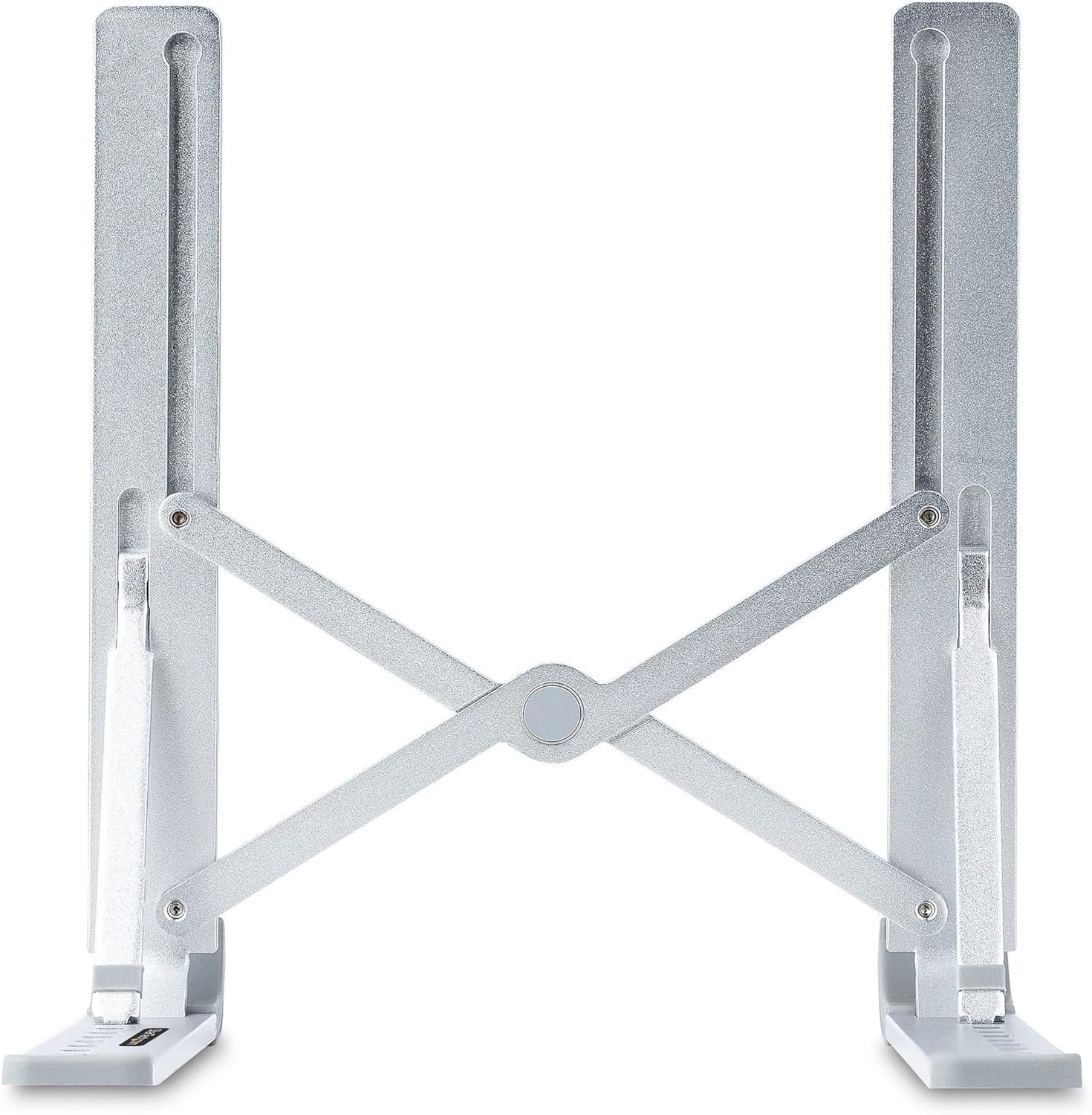 StarTech.com Foldable Laptop Riser Stand, Portable Height Adjustable Ergonomic Laptop Stand, Ventilated Aluminum Frame Supports 22lb (10Kg), Tilt/Raised/Angled Laptop/Tablet Stand (LAPTOP-RISER-BAR