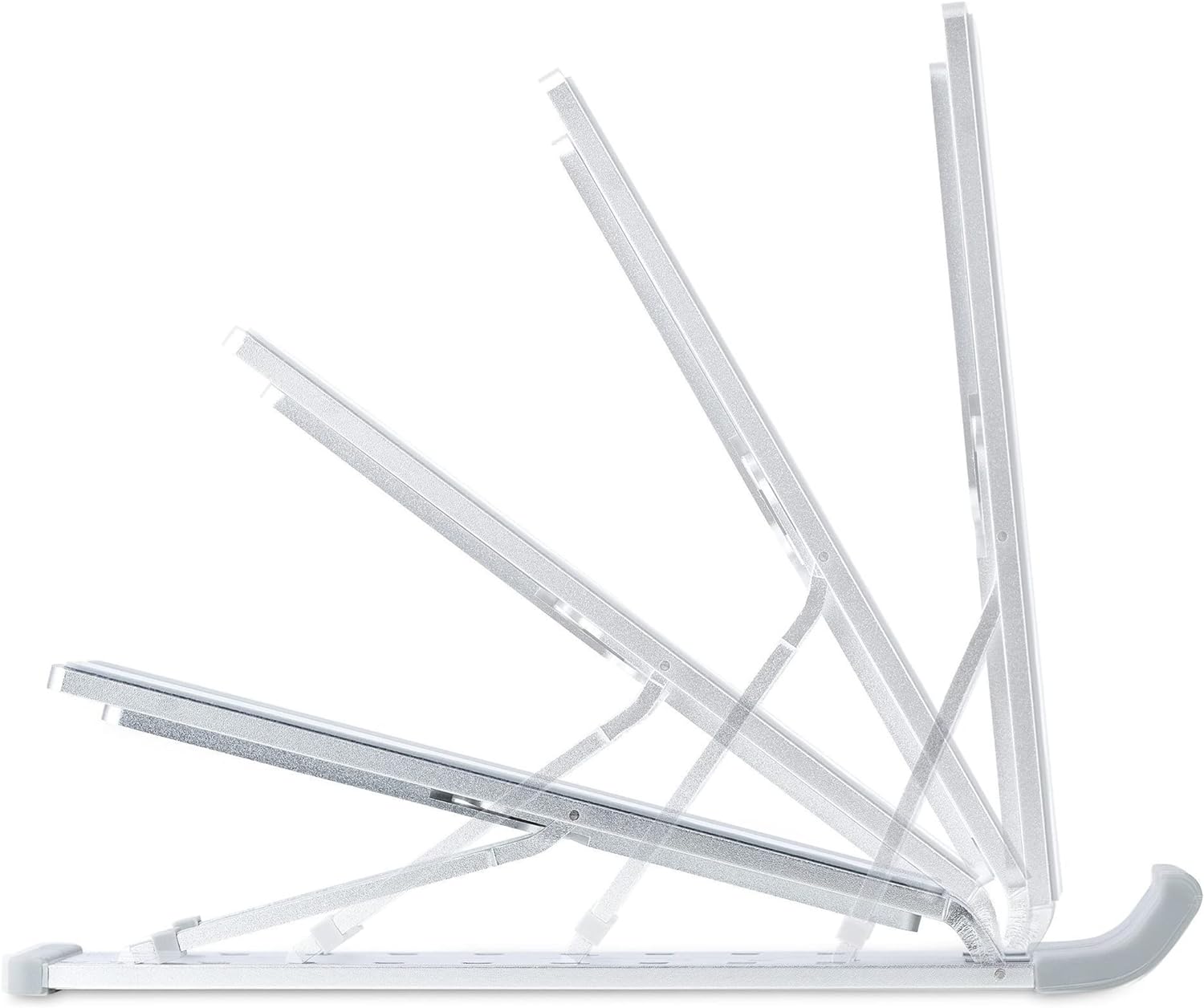 StarTech.com Foldable Laptop Riser Stand, Portable Height Adjustable Ergonomic Laptop Stand, Ventilated Aluminum Frame Supports 22lb (10Kg), Tilt/Raised/Angled Laptop/Tablet Stand (LAPTOP-RISER-BAR