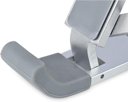 StarTech.com Foldable Laptop Riser Stand, Portable Height Adjustable Ergonomic Laptop Stand, Ventilated Aluminum Frame Supports 22lb (10Kg), Tilt/Raised/Angled Laptop/Tablet Stand (LAPTOP-RISER-BAR