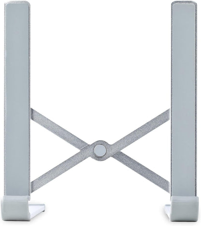 StarTech.com Foldable Laptop Riser Stand, Portable Height Adjustable Ergonomic Laptop Stand, Ventilated Aluminum Frame Supports 22lb (10Kg), Tilt/Raised/Angled Laptop/Tablet Stand (LAPTOP-RISER-BAR