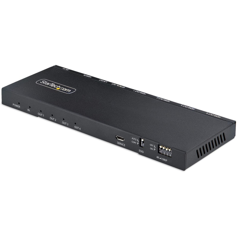 4-Port Hdmi Splitter - 4K 60Hz Built-In Scaler