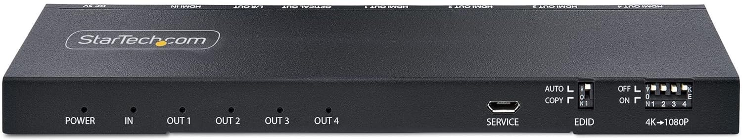 4-Port Hdmi Splitter - 4K 60Hz Built-In Scaler