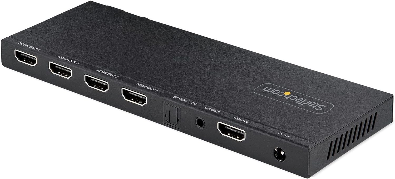 4-Port Hdmi Splitter - 4K 60Hz Built-In Scaler