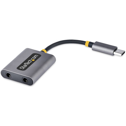 StarTech.com USB-C Headphone Splitter, USB Type C Dual Headset Adapter w/Mic Input, USB C to 3.5mm Audio Adapter/Earphone Dongle, USB C to Audio Jack/Aux Output, 24-bit DAC (USBC-AUDIO-SPLITTER