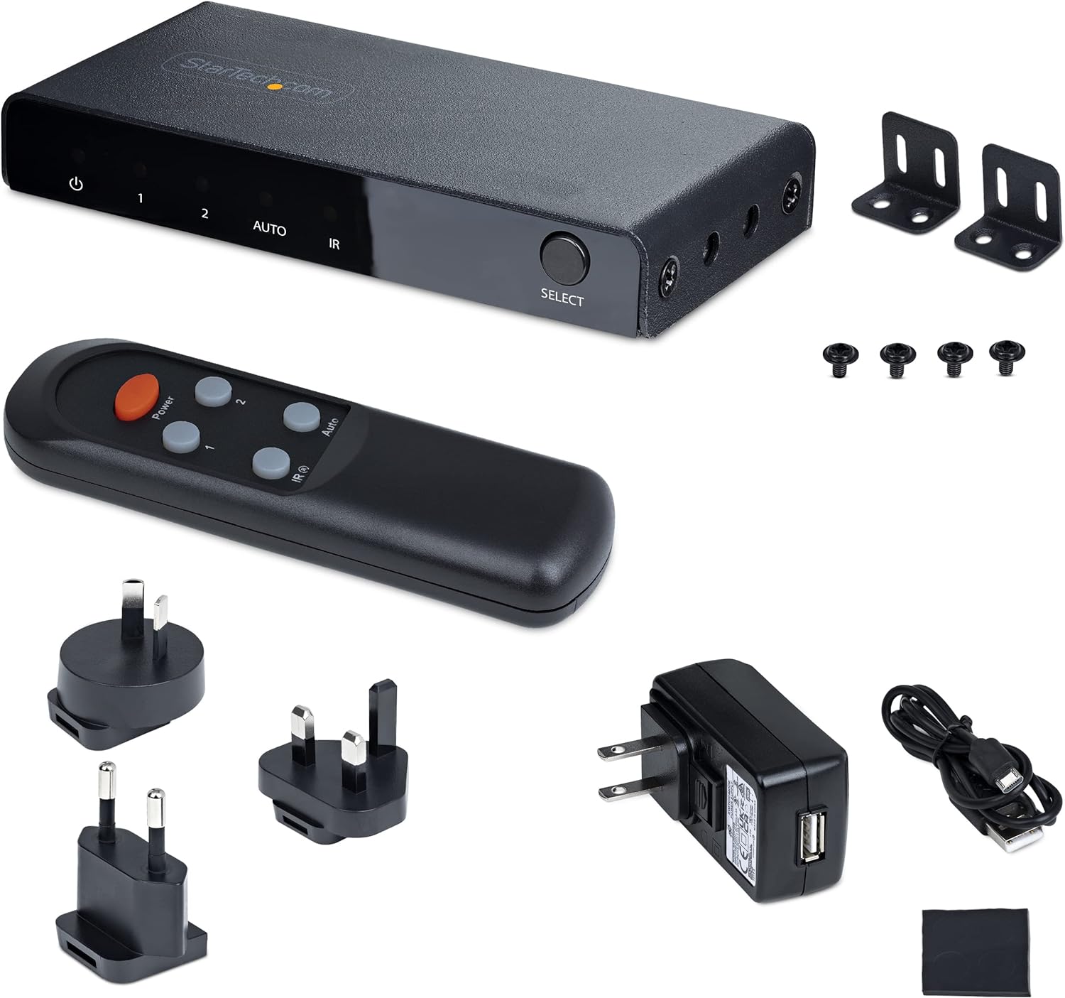 Startech.Com 2-Port 8K Hdmi Switch, Hdmi 2.1 Switcher 4K 120Hz/8K 60Hz Uhd, Hdr10+, Hdmi Switch 2 In 1 Out, Auto/Manual