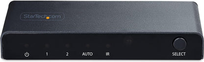Startech.Com 2-Port 8K Hdmi Switch, Hdmi 2.1 Switcher 4K 120Hz/8K 60Hz Uhd, Hdr10+, Hdmi Switch 2 In 1 Out, Auto/Manual