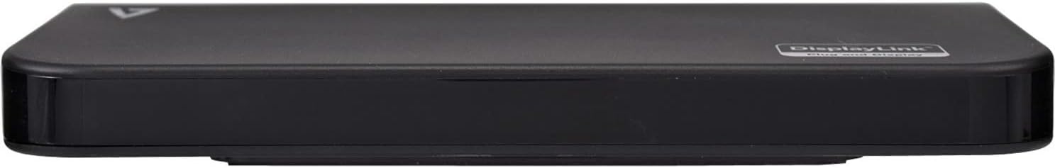 V7 USB Dual DisplayLink Docking Station, HDMI DVI output, 6 USB ports, Power Supply with US/EU/UK plugs included