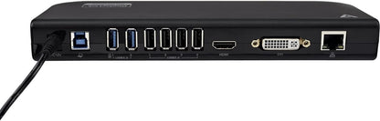 V7 USB Dual DisplayLink Docking Station, HDMI DVI output, 6 USB ports, Power Supply with US/EU/UK plugs included