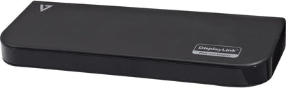 V7 USB Dual DisplayLink Docking Station, HDMI DVI output, 6 USB ports, Power Supply with US/EU/UK plugs included