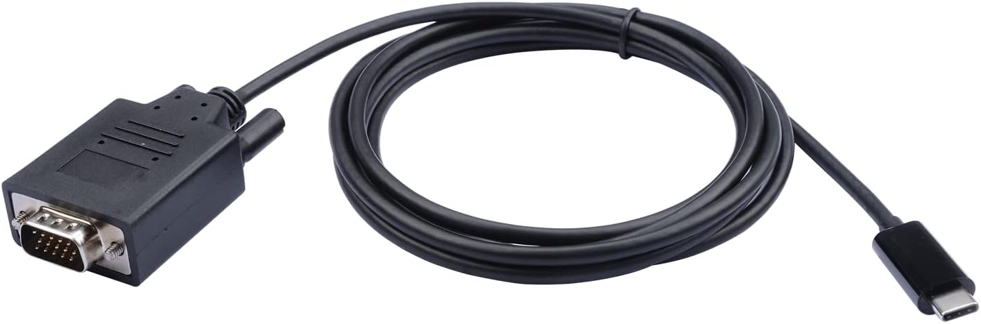 V7 V7UCVGA-2M - Cable adaptador USB-C a VGA, 2 m, color negro