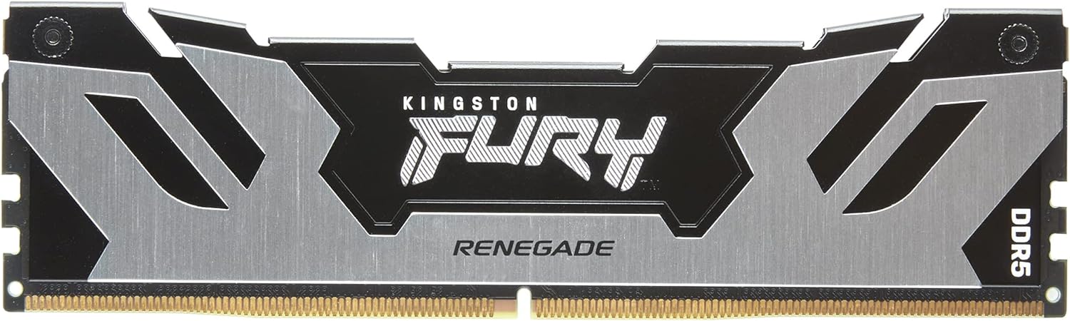 Kingston Fury Renegade DDR5 Silver/Black XMP 32GB 6400MT/s CL32 DIMM Desktop Gaming Memory (Kit of 2) - KF564C32RSK2-32