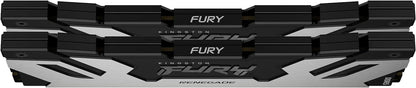 Kingston Fury Renegade DDR5 Silver/Black XMP 32GB 6400MT/s CL32 DIMM Desktop Gaming Memory (Kit of 2) - KF564C32RSK2-32
