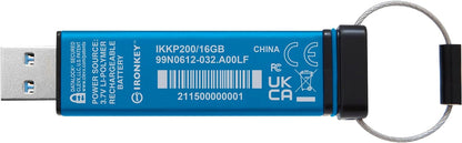 Kingston IronKey Keypad 200 Type -A hardware-encrypted USB Flash Drive FIPS 140-3 Level 3 (Pending) with XTS-AES 256-bit Hardware Encryption - IKKP200/