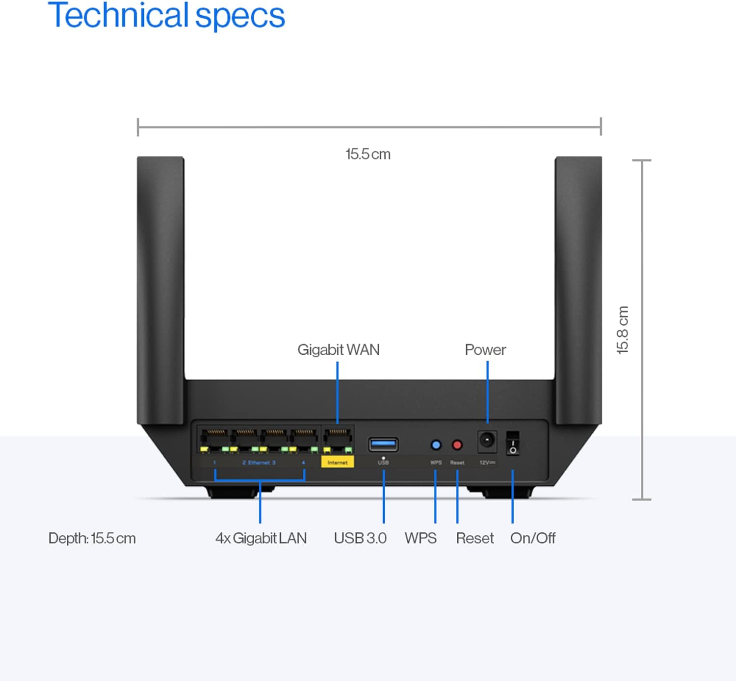 Linksys Hydra 6 Dual Band Mesh WiFi 6 Router (AX3000) - Wireless Gaming Router with up to 3.0 Gbps Speed, Supports 25+ Devices & 2,000 sq ft - Works with Linksys Mesh WiFi System