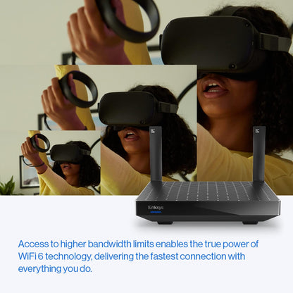 Linksys Hydra 6 Dual Band Mesh WiFi 6 Router (AX3000) - Wireless Gaming Router with up to 3.0 Gbps Speed, Supports 25+ Devices & 2,000 sq ft - Works with Linksys Mesh WiFi System
