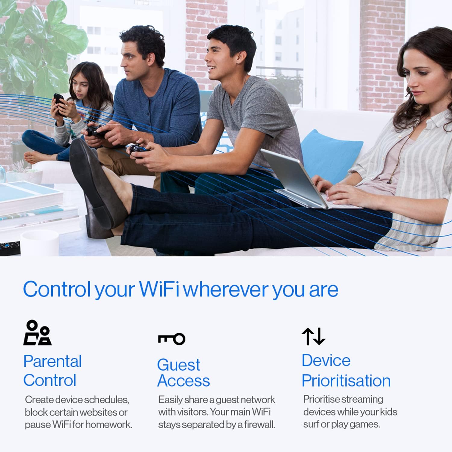 Linksys Hydra 6 Dual Band Mesh WiFi 6 Router (AX3000) - Wireless Gaming Router with up to 3.0 Gbps Speed, Supports 25+ Devices & 2,000 sq ft - Works with Linksys Mesh WiFi System