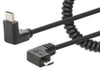 Manhattan Cable en espiral USB-C a Micro USB Cable de carga 1 m Negro