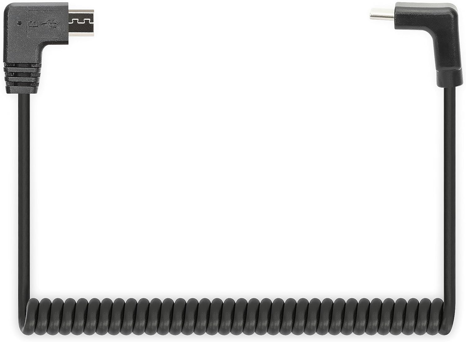 Manhattan Cable en espiral USB-C a Micro USB Cable de carga 1 m Negro