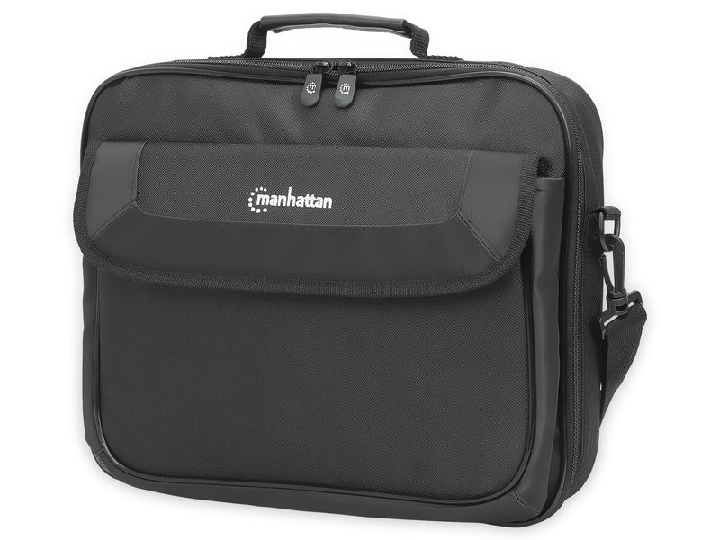 Manhattan Unisex's Cambridge Clamshell 14.1 inches Laptop Bag, Black, 14,1 Zoll