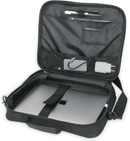 Manhattan Unisex's Cambridge Clamshell 14.1 inches Laptop Bag, Black, 14,1 Zoll