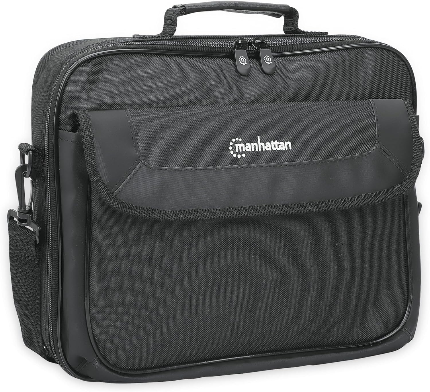 Manhattan Unisex's Cambridge Clamshell 14.1 inches Laptop Bag, Black, 14,1 Zoll