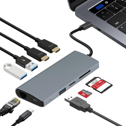 Adesso 9-in-1 USB-C Multi-Port Docking Station (TAA Compliant