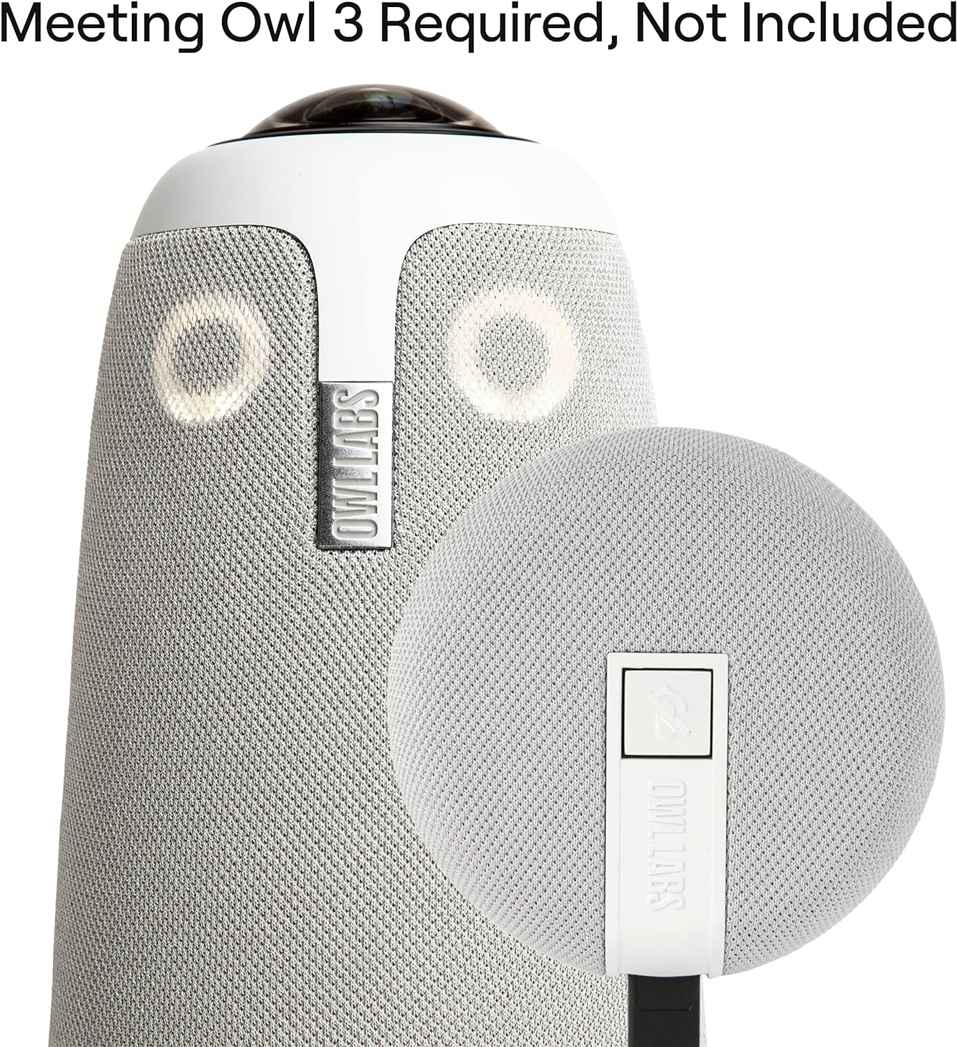 Owl Labs Microfono di espansione Meeting Owl 4+ e Meeting Owl 3: estende la portata audio in spazi più ampi di 8 piedi (2,5 metri) nella direzione del microfono – grigio