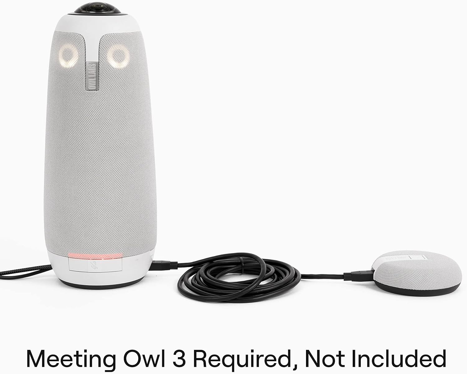 Owl Labs Microfono di espansione Meeting Owl 4+ e Meeting Owl 3: estende la portata audio in spazi più ampi di 8 piedi (2,5 metri) nella direzione del microfono – grigio
