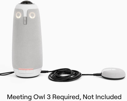Owl Labs Microfono di espansione Meeting Owl 4+ e Meeting Owl 3: estende la portata audio in spazi più ampi di 8 piedi (2,5 metri) nella direzione del microfono – grigio
