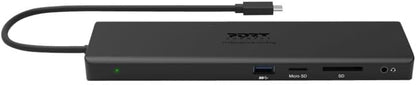 Port Connect - Estación de Acoplamiento (100 W, 4 K, USB-C, 100 W), Color Negro
