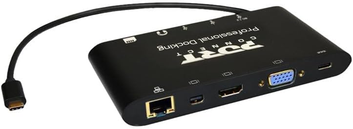 Port Connect - Estación de Acoplamiento (100 W, 4 K, USB-C, 100 W), Color Negro