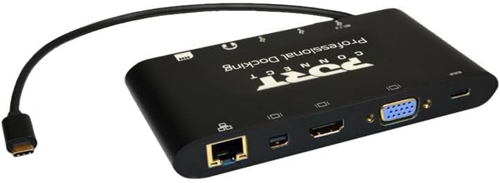 Port Connect - Estación de Acoplamiento (100 W, 4 K, USB-C, 100 W), Color Negro