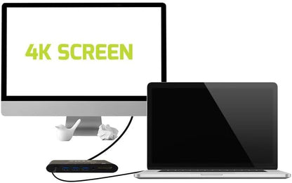 Port Connect - Estación de Acoplamiento (100 W, 4 K, USB-C, 100 W), Color Negro