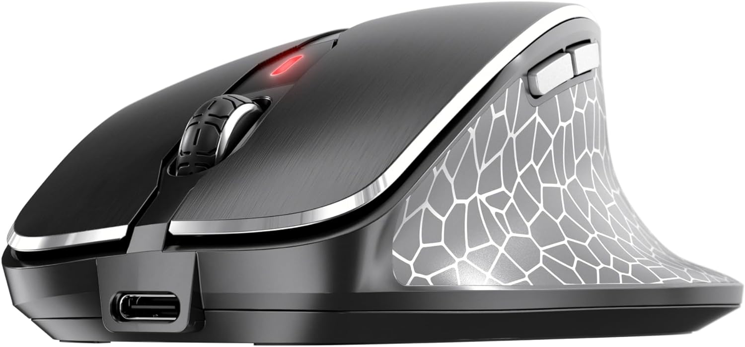 CHERRY MW 8C ADVANCED, wireless and rechargeable mouse, Bluetooth® or radio connection, encryption with AES-128, high-precision sensor with 4-level adjustable resolution