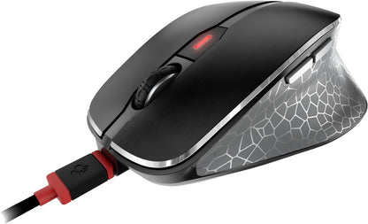 CHERRY MW 8C ERGO, wireless and rechargeable mouse, ergonomic right-handed mouse, Bluetooth® or radio connection, AES-128 encrypted, high-precision sensor