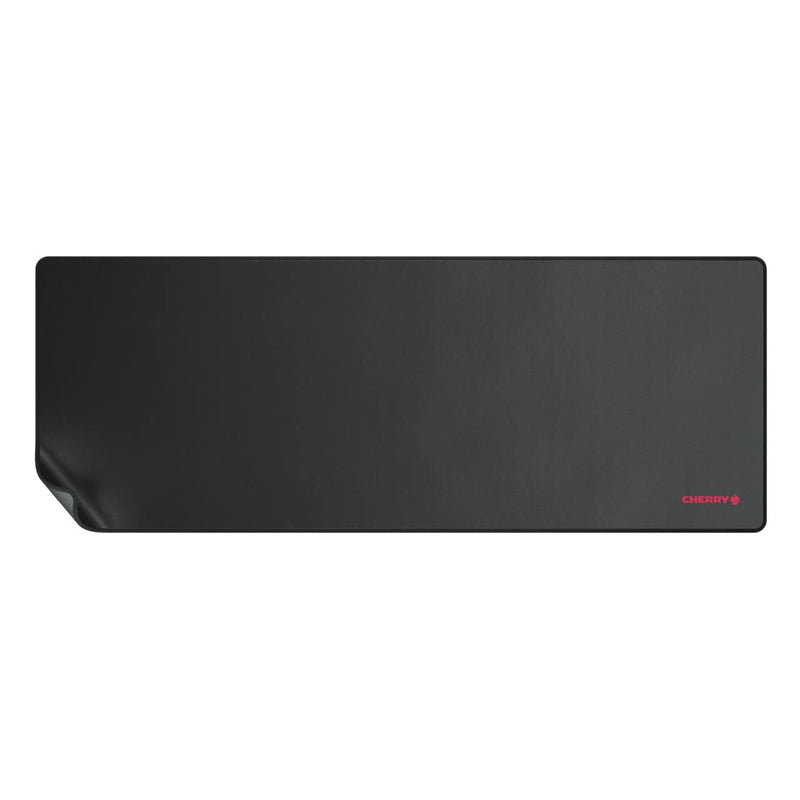 CHERRY MP 2000, Alfombrilla de Ratón Premium XXL de Tela (800 x 350 x 5 mm), Superficie Lisa para Mayor Precisión, Bordes Cosidos, Antideslizante, Enrollable, Negro