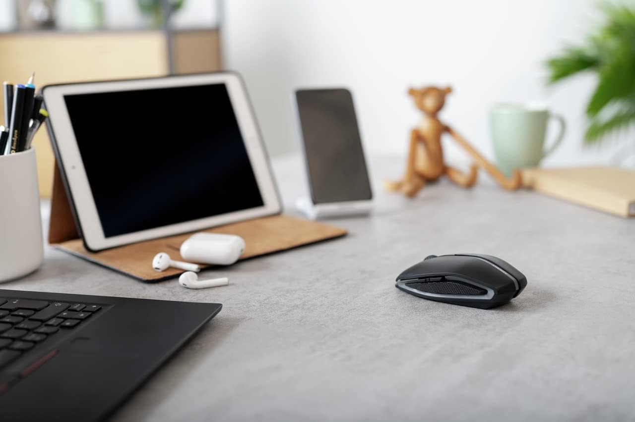 CHERRY GENTIX BT, wireless Bluetooth mouse, multi-device function for up to 3 end devices, switchable resolution (1000/2000 dpi), 7 buttons and scroll wheel, battery-operated