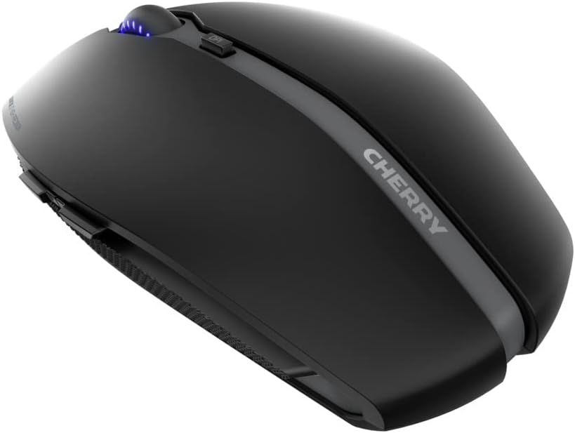 CHERRY GENTIX BT, wireless Bluetooth mouse, multi-device function for up to 3 end devices, switchable resolution (1000/2000 dpi), 7 buttons and scroll wheel, battery-operated