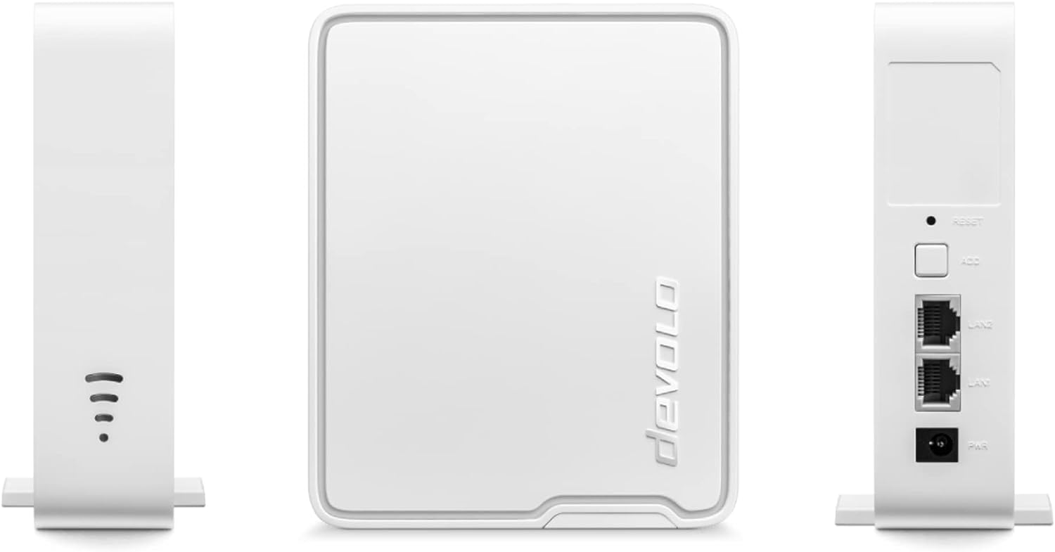 Devolo Wifi 6 Repeater 5400, Wifi Booster - Up To 5400 Mbps, Mesh Wifi 6, Wifi Extender Booster, 2x Gigabit Lan, Wifi Repeater, Wifi For Home, White