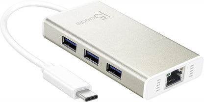 j5create USB Type-C Hub Adapter with Gigabit Ethernet and 3x USB 3.0 ports