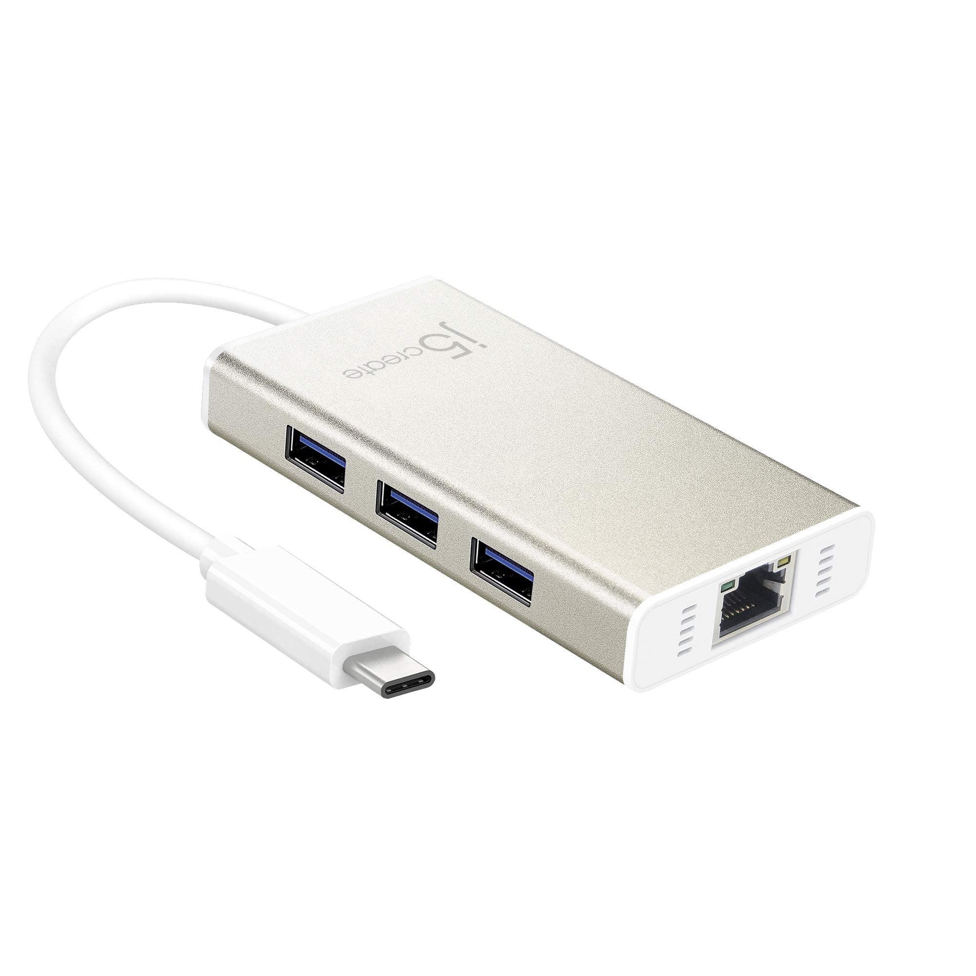 j5create USB Type-C Hub Adapter with Gigabit Ethernet and 3x USB 3.0 ports