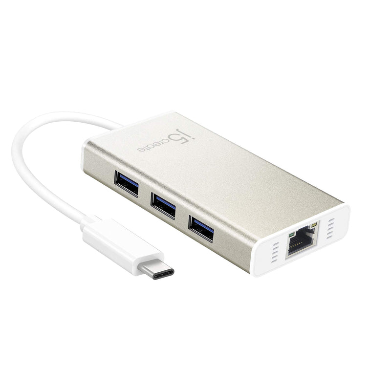 j5create USB Type-C Hub Adapter with Gigabit Ethernet and 3x USB 3.0 ports