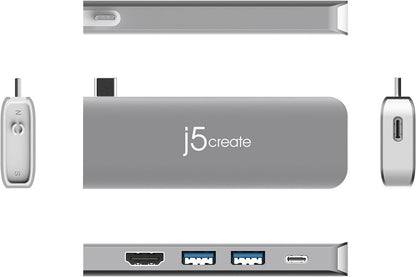 J5Create ULTRADRIVE Kit USB-C Dual-Display 8-in-1 Modular Dock - 2 Detachable Modules - Perfect for MacBook / MacBook Air / MacBook Pro