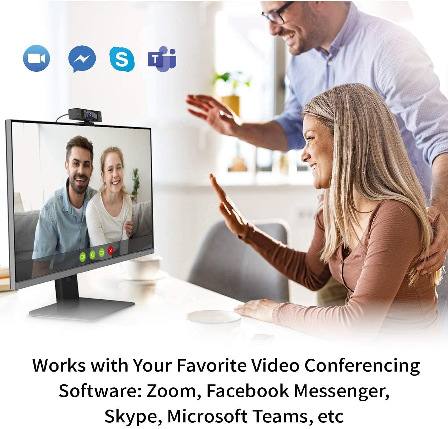 j5create Webcam 4K Ultra HD + Remote Control Digital Zoom 5X Black