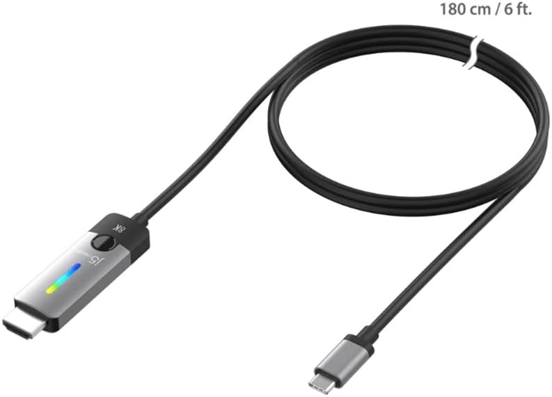 j5create JCC157 1.8m USB-C to 8K HDMI Cable - Grey